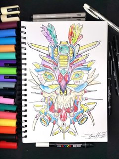 Sada akrylových popisovačů PC-5M Posca, 8 ks, 2,5 mm, mix základních barev-4