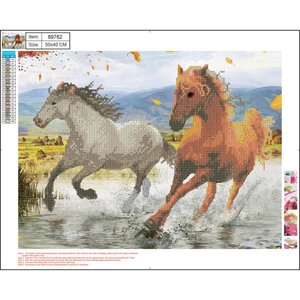 Diamantové malování Koně 40 x 50 cm-1