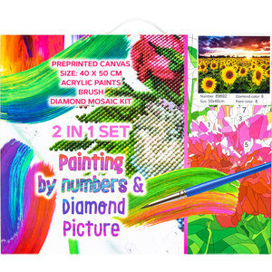 Diamantové malování Slunečnice 40 x 50 cm 2v1-4