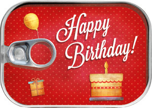 Konzerva na peníze Happy Birthday červená-1