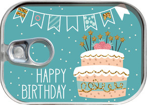 Konzerva na peníze Happy Birthday tyrkysová-1