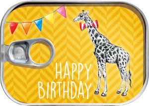 Konzerva na peníze Happy Birthday žirafa-1