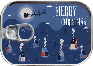 Konzerva na peníze Merry Christmas modrá-1