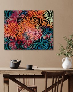 Malování podle čísel - Zářivá mandala-2