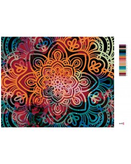 Malování podle čísel - Zářivá mandala-3