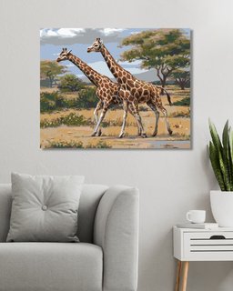 Malování podle čísel Africké Safari žirafy-2