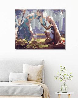 Malování podle čísel Anime dívka s drakem-2