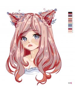 Malování podle čísel Anime dívka s růžovými vlasy-3
