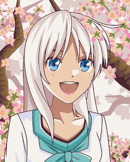 Malování podle čísel Anime dívka u stromu-1