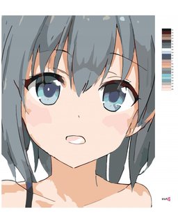 Malování podle čísel Anime girl portrét-3