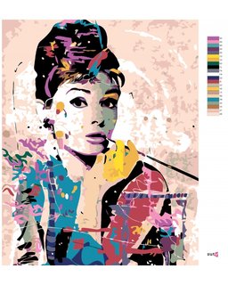 Malování podle čísel Audrey Hepburn-3