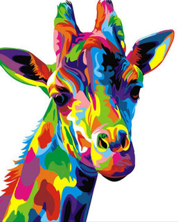 Malování podle čísel Barevná žirafa 30x40 cm-1