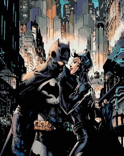 Malování podle čísel Batman a Catwoman-1