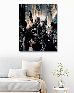 Malování podle čísel Batman a Catwoman-2