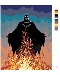 Malování podle čísel Batman a plameny-3