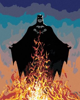 Malování podle čísel Batman a plameny-1