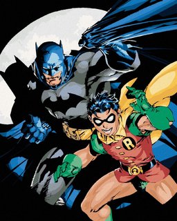 Malování podle čísel Batman a Robin-1