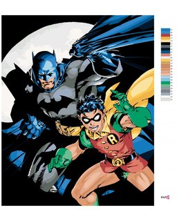 Malování podle čísel Batman a Robin-3