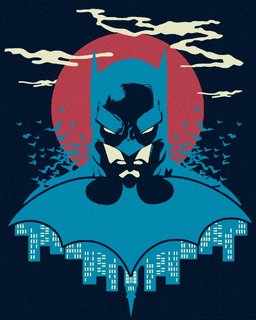 Malování podle čísel Batman v modré a červené-1