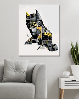 Malování podle čísel Batman v šedé a žluté-2
