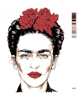 Malování podle čísel Frida Kahlo-3