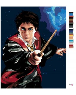 Malování podle čísel Harry Potter a hůlka-3