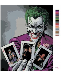 Malování podle čísel Joker a karty (Batman)-3