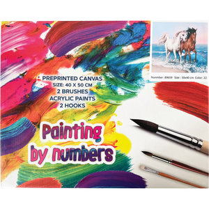 Malování podle čísel Koně 40x50 cm-3
