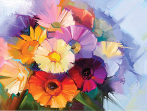Malování podle čísel Květiny 40x50 cm-1