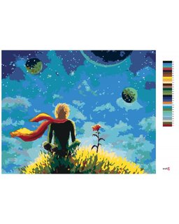 Malování podle čísel Malý princ a jeho růže-3