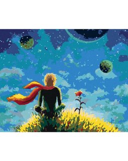 Malování podle čísel Malý princ a jeho růže-1