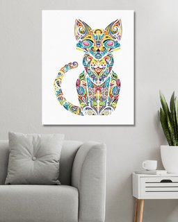 Malování podle čísel Mandala kočka-2