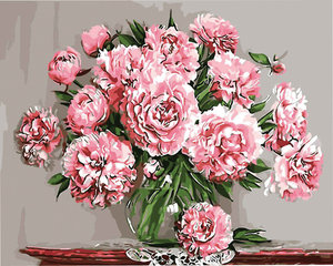 Malování podle čísel Růžová kytice 40 x 50 cm-1