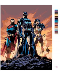Malování podle čísel Wonder woman, Batman a Superman-3