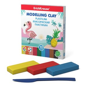 Modelína 10 barev, s nožem-1