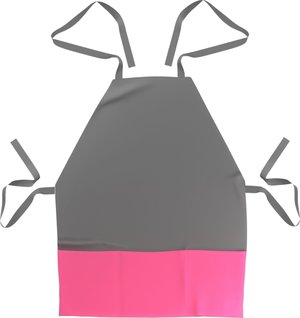 Zástěra šedá/růžová-1