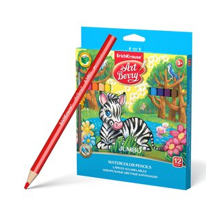 Akvarelové pastelky ArtBerry® Jumbo, 12 ks-1