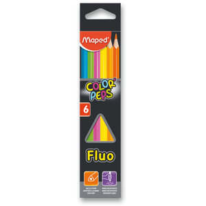 Pastelky Color´Peps Fluo, 6 barev-2