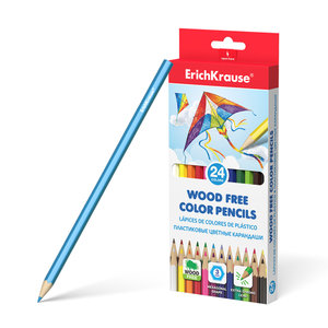 Plastové šestihranné pastelky, 24 barev-1