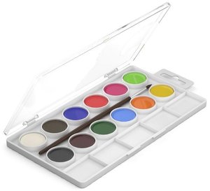 Vodové barvy ArtBerry®, 12 barev s paletkou-2