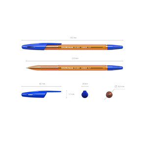 Kuličkové pero R-301 Amber Stick 0.7, balení 3 kusů-4