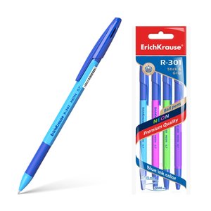 Kuličkové pero R-301 Neon Stick&Grip 0.7, 4 ks-1