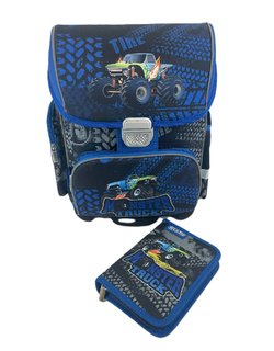 Školní set Monster truck (aktovka + penál)-3