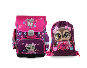 Školní set Sova (aktovka + vak na záda)-1