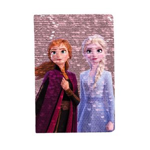 Flitrový zápisník Frozen DOE-3666-R1 růžový-1