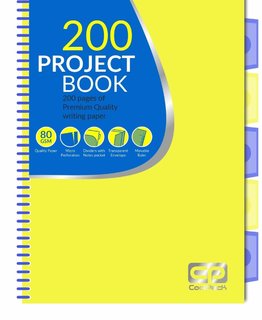 Projektový blok Neon A4, 200 stránek, žlutá-1