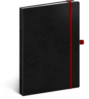 Notes A5 Vivella Classic černý/červený, tečkovaný-1