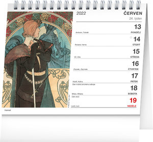 Stolní kalendář Alfons Mucha 2022 menší-2