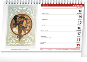 Stolní kalendář Alfons Mucha 2022 větší-2