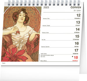 Stolní kalendář Alfons Mucha 2023 menší-2